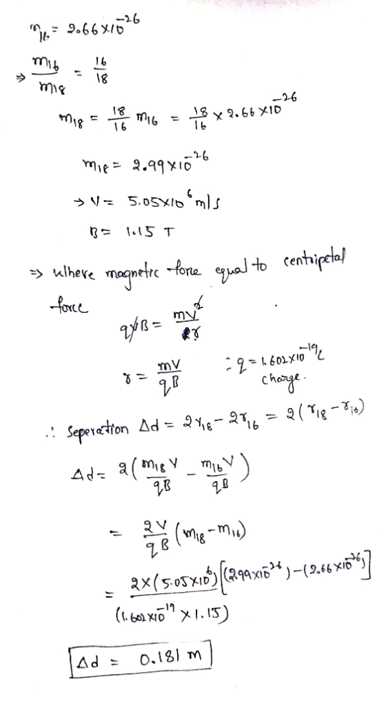 9.66x/>6 mb 18 -26 x 2.66XID 16 wlhere memetre fone al to centhipeto fore 2.601x10 chye -) : Sepereton Ad = 2-21 Ad am y २v (