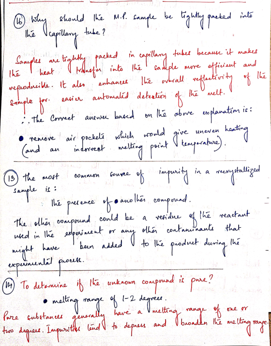 (16) why Sila hupung tightly packed etig transfer into the should the M.P. be sample into The tube? in tubes because it makes