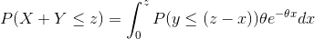 P(X+Y <z)= | Ply < (2 - x))de-Brdo