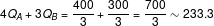 400 300 700 4QA+30B +33 233.3