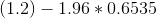 (1.2-1.96 +0.6535
