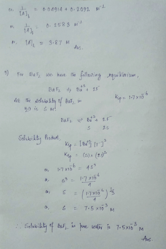 0.04914 4 0.2092 M TA1 0.252 3 M 112 Y 3.87 M Ans For BaF we havefollaing uka iu 42 Ba F Ba 2F Kp 1.7x106 20 is SM BaFz 2F 2S