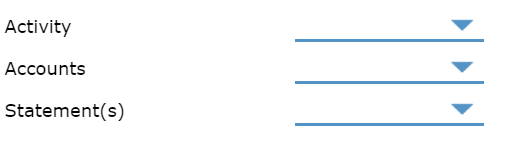 Activity Accounts Statement(s)