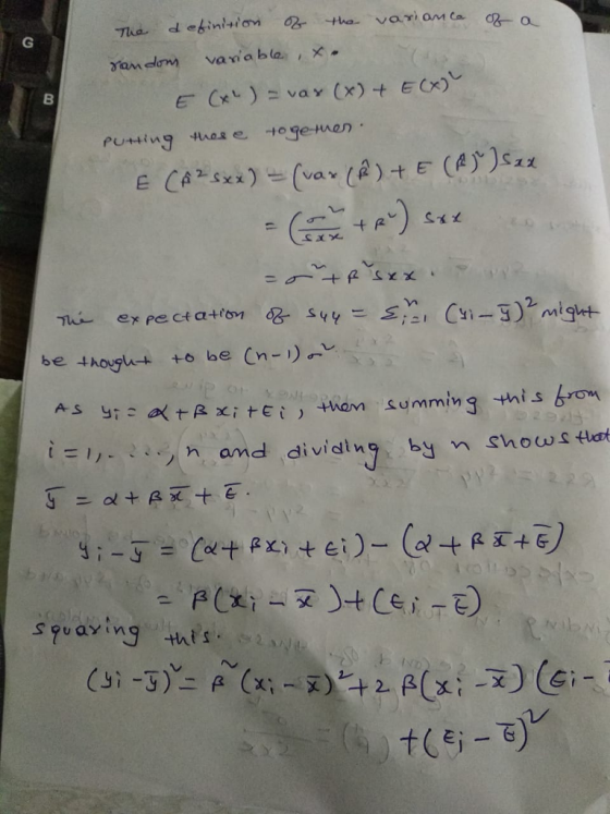 A) ノ and dividing by n shows test spuaring tis 戊) (Gi- t(5-石)