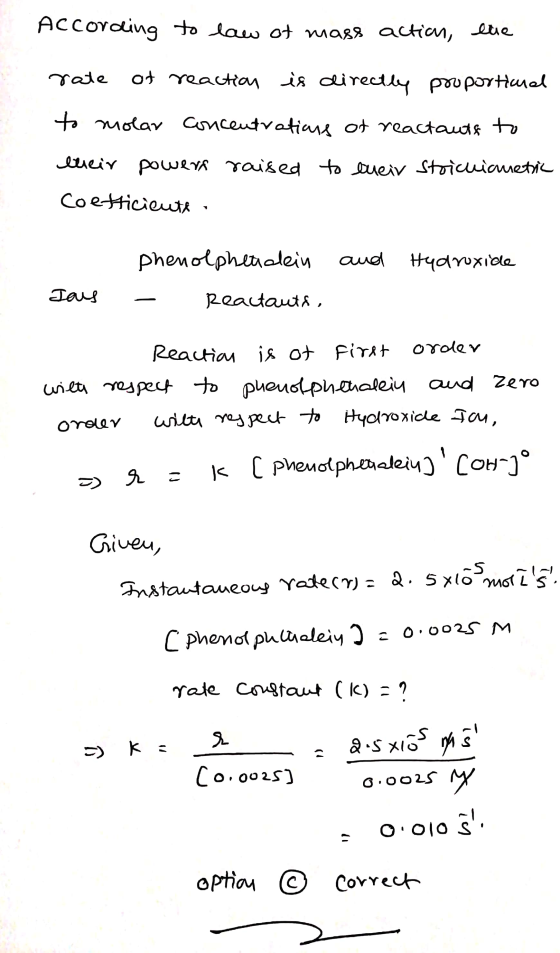 According to law of mass action, buie rate of reaction is directly proportional to molar conentrations of reactauts to their