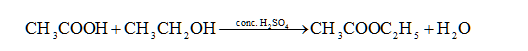 CH ,COOH +CH,CH,OH các H, SOẠCH,COOC,H, +H20