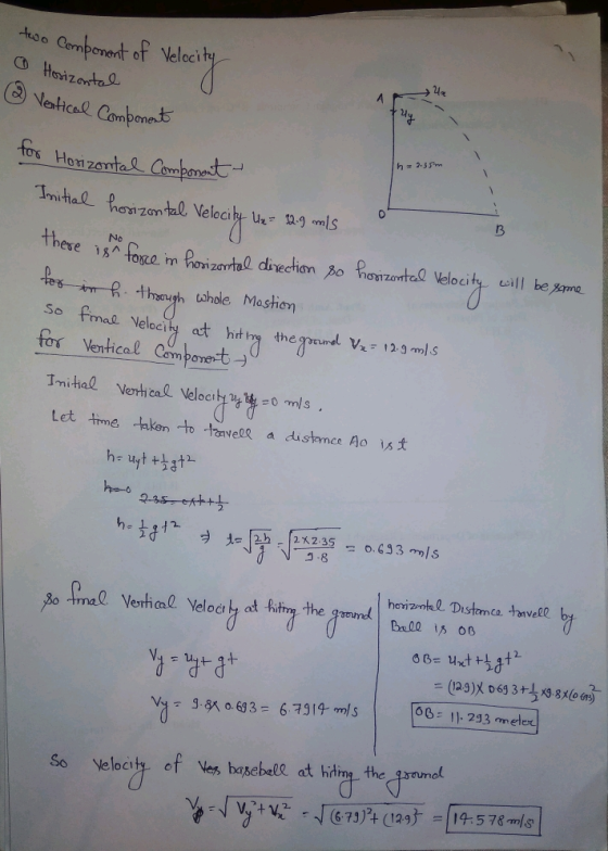 cci Hrizonta9 durec wsill be same R thaaugh tshole Mostion Se fmal Velocity adt htiny the peud va1.3 m) 5 for Vertical Cantor