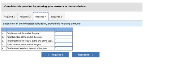 Complete this question by entering your answers in the tabs below. Required 1 Required 2 Required 4 Required 5 Based only on