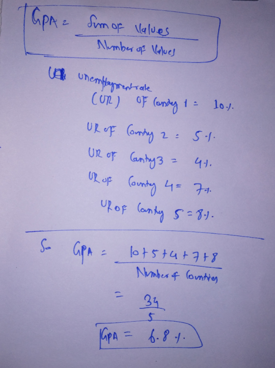 Sum of llalues Member of Values al unemploymentrate (OR) of condy 1 - 10.). UR of County 2: 56. UR OFF Country3 = 4t. OR OF C