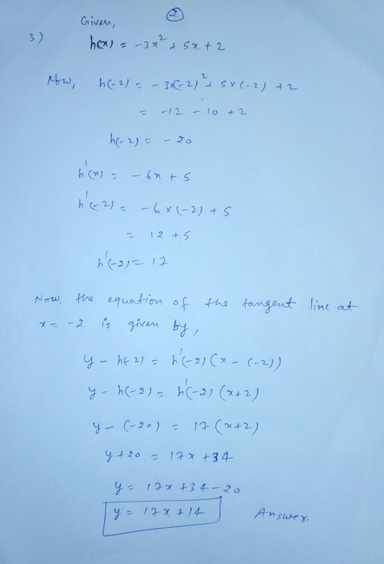 Given, how. -30 2 & sxf 2 2 row, h(-2) = – 3*(-2) + SX(-2) +2 12 - lo + 2 h(-2) = -20 h (n) - - 6nts ho (-2) - 6x(-2) + S 12