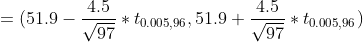 4.5 4.5 to.005,96, 51.9+ V97 (51.9 *to.005,96 /97