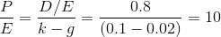 P D/E -9 0.8 (0.1 -0.02) E k -0.02) = 10