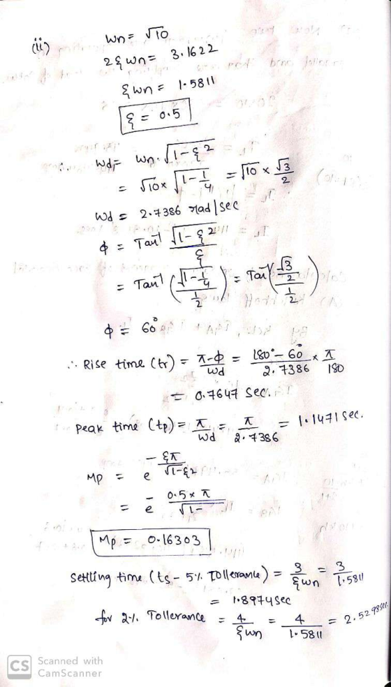9 (ii) Wn= TO 2 & wn= 3. 1622 &wna 1-5811 0.5 an 2 War wn. 11-42 = Sioxy - Tox 2-4386 Mad I see & = Tant 11-21 Wds 2 = Tant 1