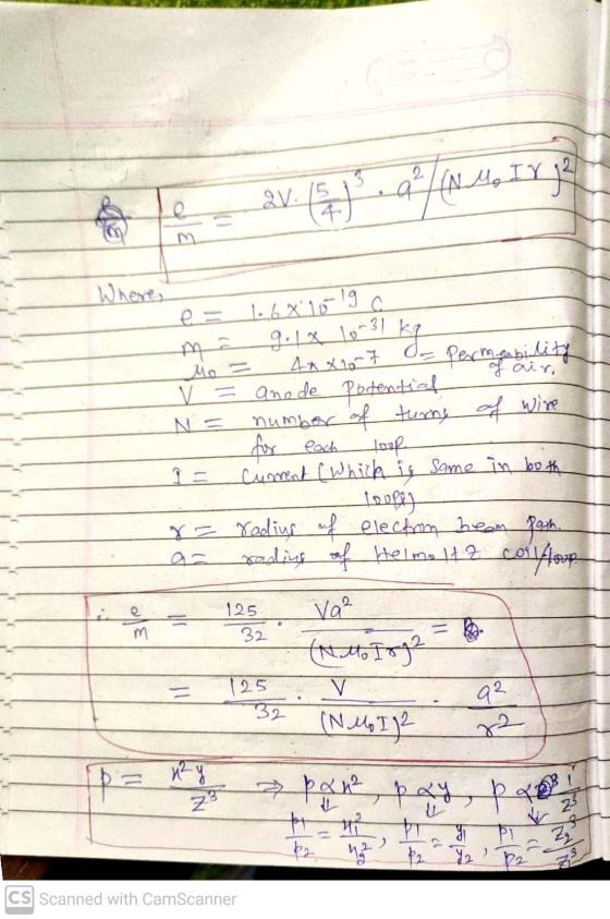 مجله Qv. 15 MoIYv3 1-6 X 10 19 с 9.1 x 10-31 km NE Where, kg 4* *1007 Oc permeability V = ano de Potential number of turny of