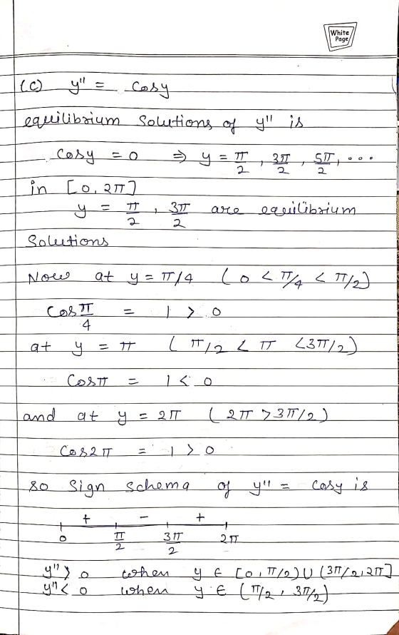 White Page/ с (c) у Cosy equilibrium Solutions of y is Co59 Py=x - 325 in Co, 21 9 are ereilbrium + т 32 2 2 Solutions No 2