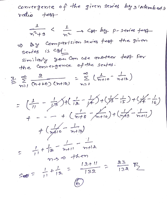 convergence of the ratio test giren series by DAlembents 22 44 < h a Cst by posesies test by comparision series test the gi