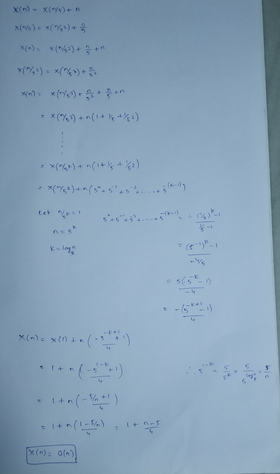 x(n) - X(1/5)+ n X(9/5) = x(42) + x(n)= (1/2) + +n x(72) = x(73) + Xn) = *(53) + 2 + $ +n X (1/3) + n(1+ y +1,2) = x(%*) + n(