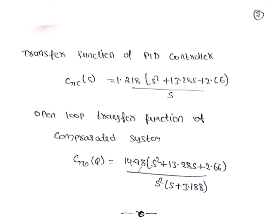 cIc(s) open leop lsaayles Aunction o Comesas ated Systern S(s+3188)