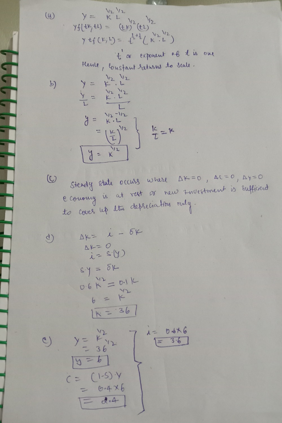 () 12.02 1 112 1/2 12 = KL yfltk, tl) = (tk) (t2) y tf (K; L) = {1th ( 1 ) to exponent of it is one Heuse, Constant returns
