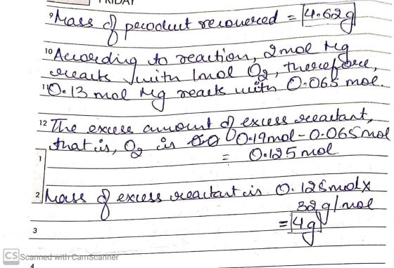 ITILAT ness of pecodlut recovered = Kha G According to reaction, Imol teg 10 scearts lauts with g helce fotel lomol with omal