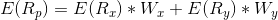 E(Rp) = E(R2) *W, +E(R) *W,