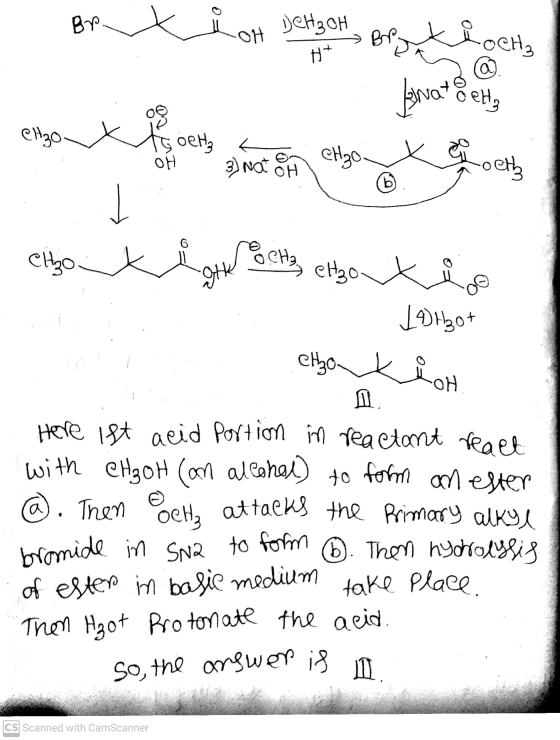 OH Ву Locha H7 a Jumat o eta OH bromide in SNa to form ④. Then hydrolysis Br DCH₃OH CH₃o. OCH₂ CH₂o. 3) Nat oH -oeth 6 CH₃o I