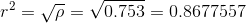 p2 = V = V0.753 = 0.8677557
