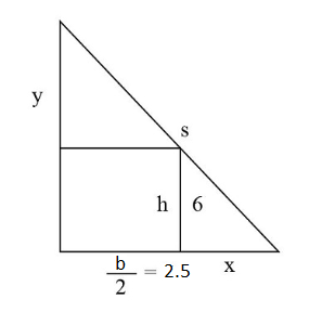 h 6 b = 2.5 x