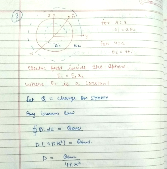 ヒ2- D0 62 = 4t. etechnc feld ,asidi tnl Jhbe㎖ let Q = charge on sphere 9n Sbhere ynes leus