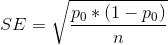 SE = Po* (1 - po)
