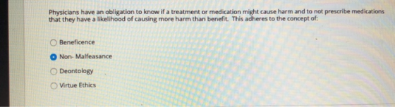 Physicians have an obligation to know if a treatment or medication might cause harm and to not prescribe medications that the