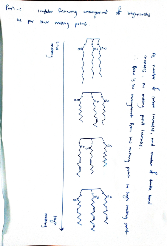 tronghts crides As number of carbon increases, and number of double bond increases, me mening pond increases. Below is the en