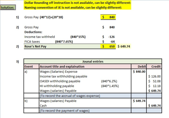 Solution: Dollar Rounding off instruction is not available, can be slightly different: Naming convention of JE is not availab