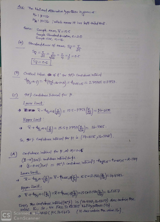 is given as sample size, Str.htmtenty. Of. Dean, s 戸 (a) 亩ー忑ー4-2 ½, n-I)二t(et t.,erc)- to.os ,s-. 1.7530S ț,-153 g卟Confidence