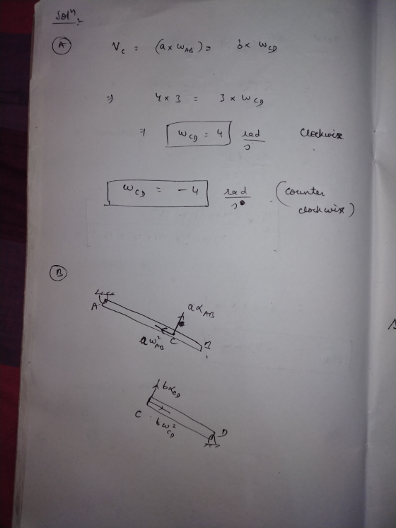 Sol, A Ne= (ax was) = bx 4x 3 = xwco 4 الوعد Clockwise 3 WCD - -4 rad (counter clockwise) Leg aX AB a war 6LCD c bwe