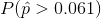 P(\hat{p}> 0.061)
