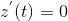 z^{'}(t) =0