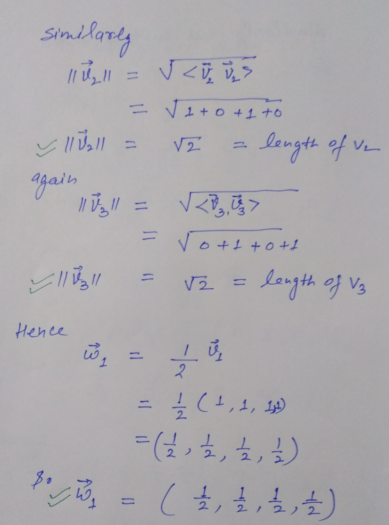 Similarly Il la 11 v <ius - Jit 1to+1 to ~ Illall V2 length of ve again Il üzl - vo o+1+0+1 - VŽ length of V3 Hence w 그 ď 1 2