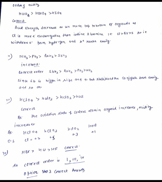 Order auidity HUDaHBY04 >HI04 Core ct Acid decreases au we move top to bolto m Oryauds as Strenjth C is more elechon eaive ha