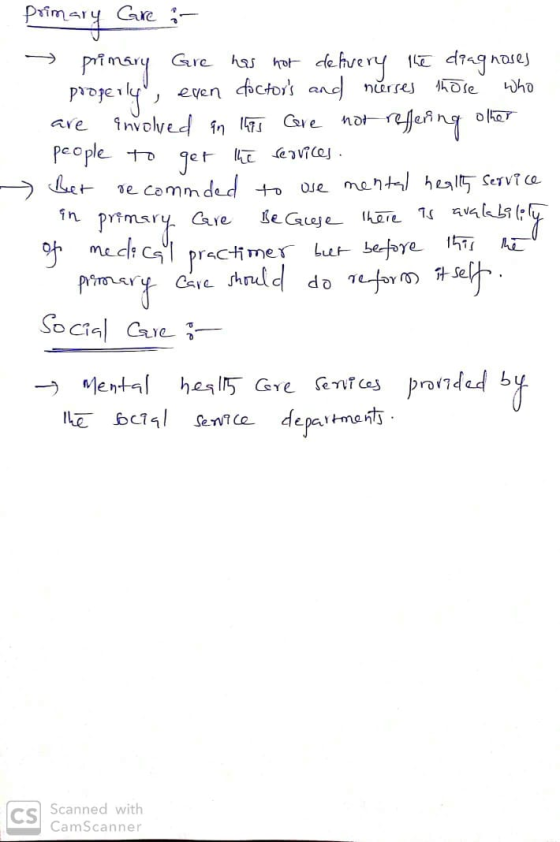 Primary Care : primary Gre has not defivery the diagnoses properly, even doctors and nurses those who are involved in this a