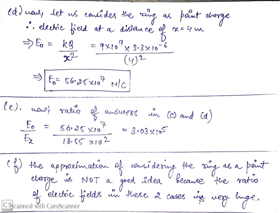 as paint charge edio uanly let us consider the rang i electric field at a distance kg qx200x313x10-6 x=4 un >> EO x2 2 | 6 =