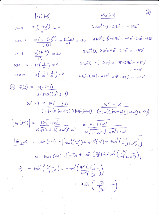G Cjw) しに-1 Cl) 3 G(s) = lo(-st) S (sta)s+s-1) 0