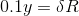 0.1 y = \delta R