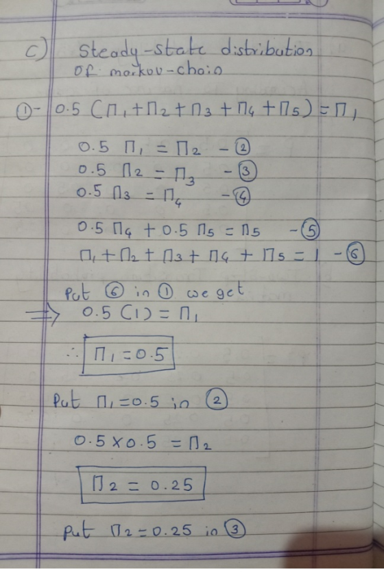 Steady-state distribution of markou-chain 0-0.5 C1+12+13 +16 +15) ETI 0.5 l, = 12 - © 0.5 12 -1 - (3) 0.5 13 - 16 - 0.5 14 +0