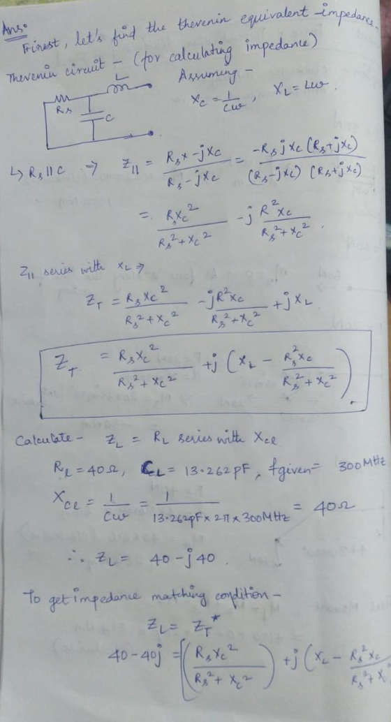 Trinest, lets find the thevenin equivalent empeds Theremin circuit - (for calculating impedance) on Assuming - Fc Xe 21 XL =