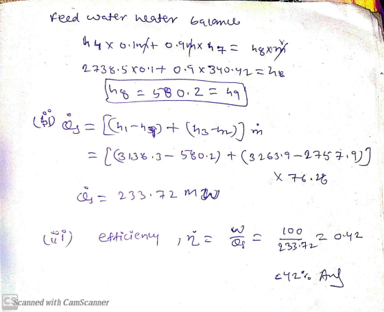 feed water heater balance 44xo-f+ o-1һх 4+ = kxy L73&S ҳбi = 0:5x340•Чn shg Ing с to = [c., -hy) + (3 )) и [33% 3 – 5%-) + (
