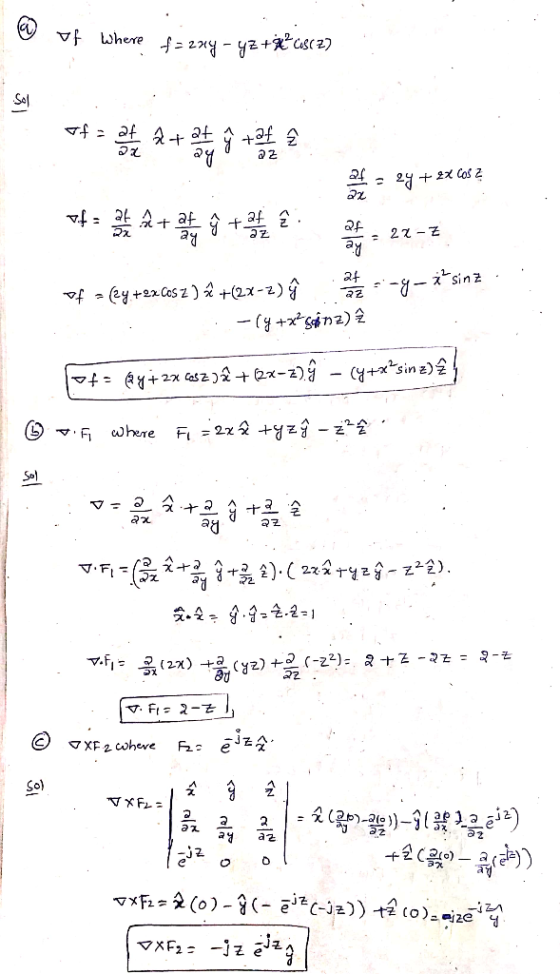 O of where tozny - y2 +x+cosc 27 Sall of a If g take a + 2X COS 2 of: A+ en ĝ + + 22-2 i sin z . of - 2y +22 Cos Z) 4 +(2x-2)