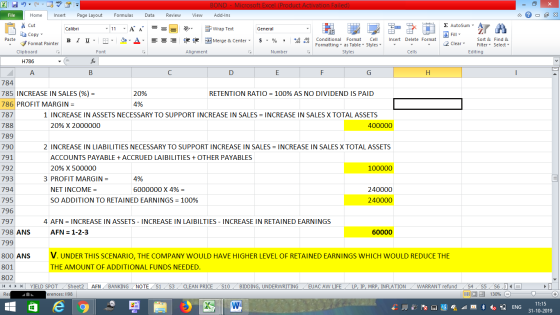 BOND- Microsoft Excel (Product Activation Failed) Review File Home Insert Page Layout Formulas Data View Add-Ins E AutoSum -