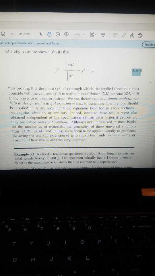 121 (145 of 710) A du 14% o d 3 nas been opened read only to prevent modification, Enable whereby it can be shown (do it) tha