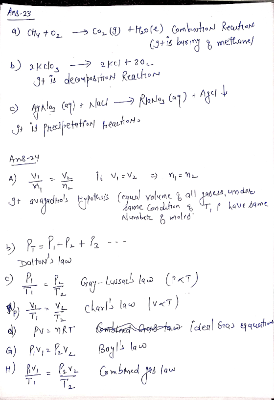 Ans-23 Co ()H0() Comboto Recuton (J+is besnmett.ane a) Chy t02 b 2kclos 2 kcl 30 Jt 7s deompustre Reauho Ranley Ca) Agel Aac